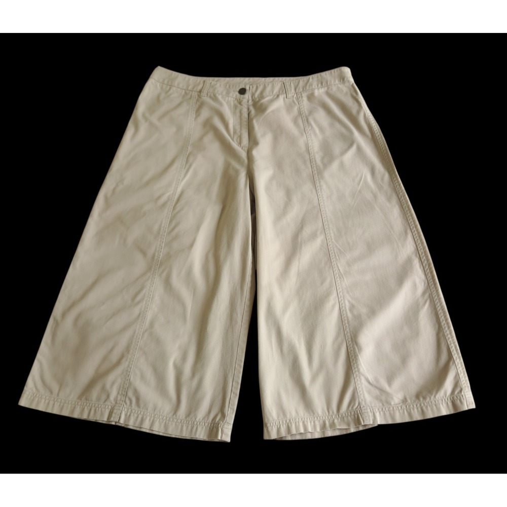 Jones New York Sport Womens Size 14 Khaki Beige Wide Leg Culotte Cropped...